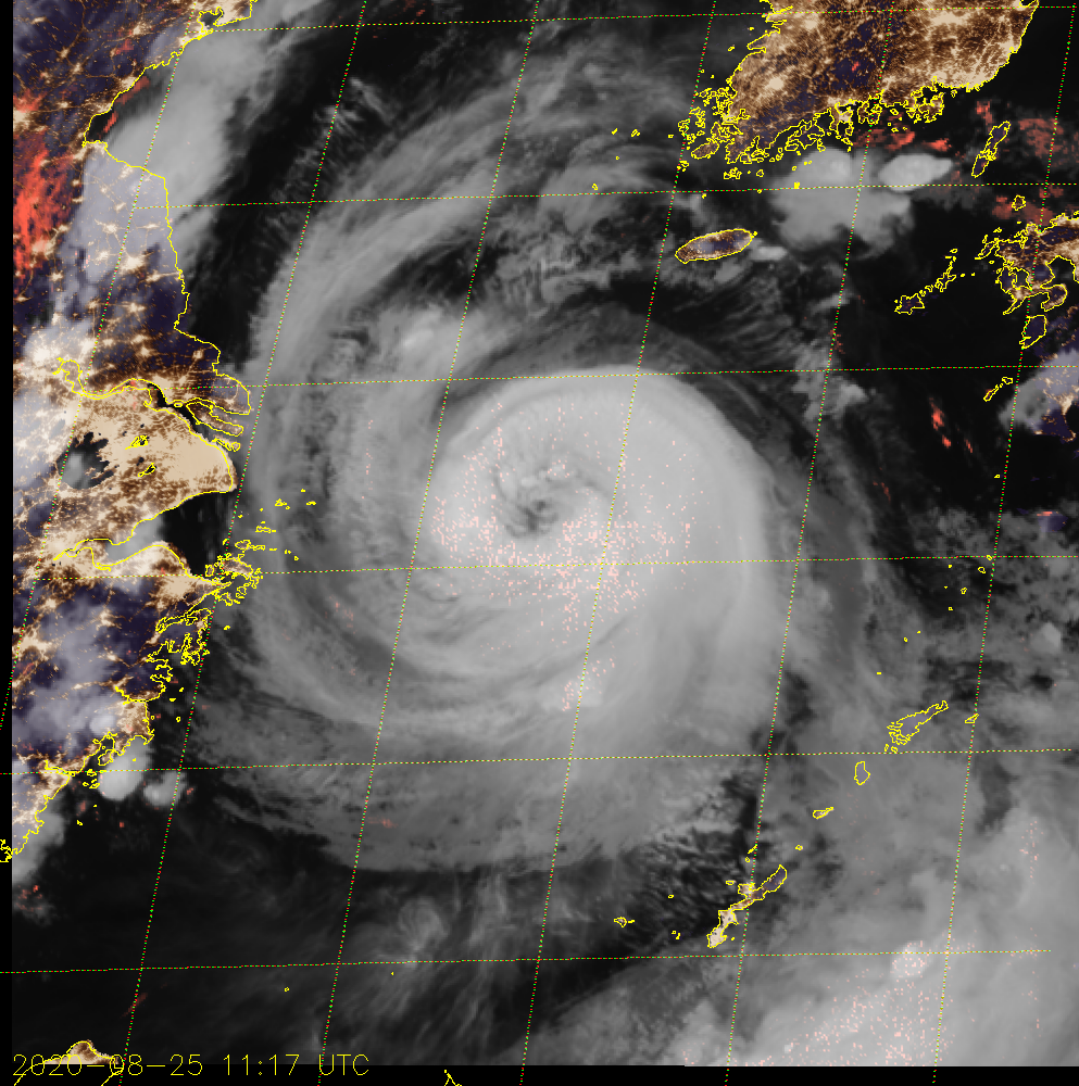 2020年 台風8号 リアルタイム衛星画像
