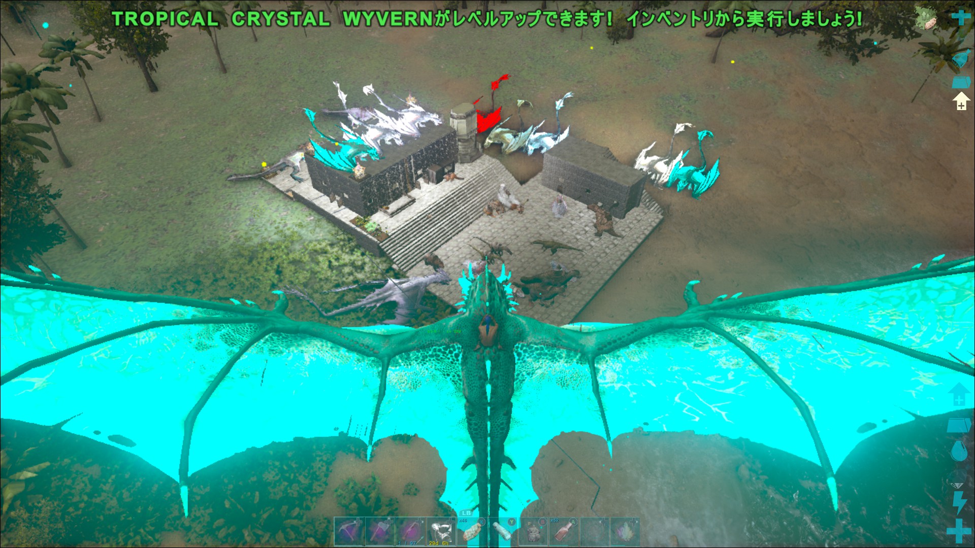 Ark Survival Evolved クリスタルワイバーン テイム Crystal Isles もちもち おでこのゲーム見聞録
