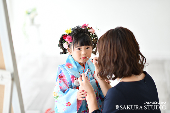 栃木　宇都宮　フォトスタジオ　フォトジェニックサクラスタジオ　写真　撮影　七五三　女の子　3歳　着物