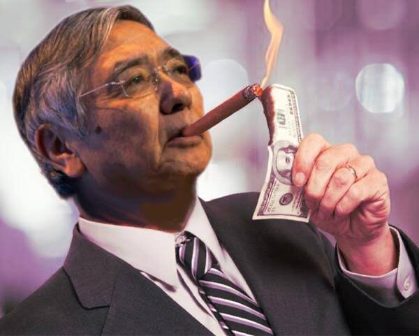 米ドルを燃やす黒田総裁